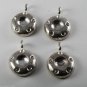 Vintage  Set of 4 Silver Tone Metal Charms Open Reservoir Jewelry Making