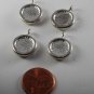 Vintage Set of 4 Silver Tone Metal Charms Open Reservoir Jewelry Making