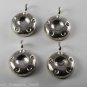 Vintage Set of 4 Silver Tone Metal Charms Open Reservoir Jewelry Making