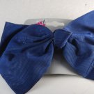 Retro Hair Barrette Navy Blue Fabric Bow Hair Now M&L Designs Hair Accessorie