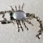Madison & Max Scorpion Pin New In Box Gem Rhinestone Green Eyes