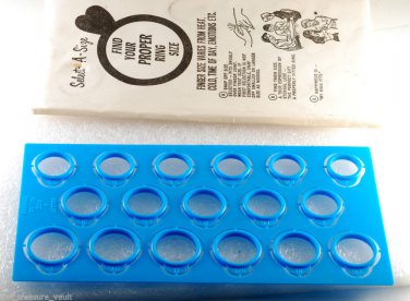 Vintage Select A Size Ring Sizer In original Envelope Find Your Proper Ring Size