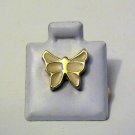 Vintage White Enamel Gold Tone Butterfly Pin Jewelry