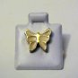 Vintage White Enamel Gold Tone Butterfly Pin Jewelry