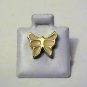 Vintage White Enamel Gold Tone Butterfly Pin Jewelry