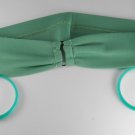Vintage Mamselle Stetchy Green Chiffon 1950's HeadBand Earrings Attached