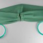 Vintage Mamselle Stetchy Green Chiffon 1950's HeadBand Earrings Attached