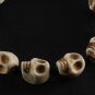 Off White Color Howlite Stone Skull Adjustable Bracelet