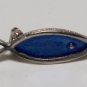 Vintage Blue Silver Metal Religious Jesus Fish Pin
