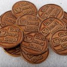 Walt Disney World Stamping Set of 12 Round Raw Brass Metal Hollow