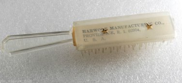 Vintage Clear Plastic Harwood Manufacturing Child Doll Brush Comb All in One