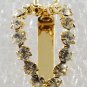 Vintage Gold Plated Clear Rhinestone Pendant Charm Jewelry Making