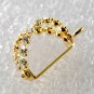 Vintage Gold Plated Clear Rhinestone Pendant Charm Jewelry Making
