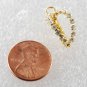 Vintage Gold Plated Clear Rhinestone Pendant Charm Jewelry Making