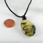 Agate Stone Pendant Adjustable Black Cord  Necklace Jewelry