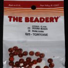 Vintage The Beadery Plastic Tortoise Round Beads 25