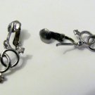 Vintage Silver Metal Clip On Earring Male Female Symbol