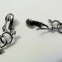 Vintage Silver Metal Clip On Earring Male Female Symbol