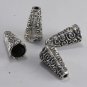 Vintage Bugle Silver Solid Filigree Bead Caps 4
