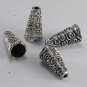 Vintage Bugle Silver Solid Filigree Bead Caps 4