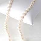 Vintage Monet Off White Glass Pearl Strand Necklace Jewelry Box Clasp 20"