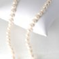 Vintage Monet Off White Glass Pearl Strand Necklace Jewelry Box Clasp 20"