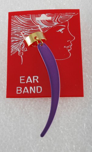 Vintage Retro Ear Band Ear Cuff Purple Shard Shaped Jewelry