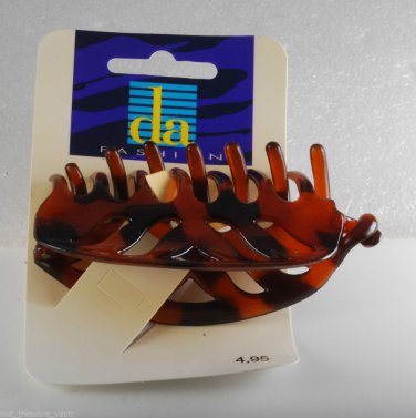 Da Fashion Tortoise Brown Plastic Hair Claw Clip Barrette NOC