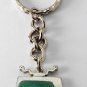 Smiley Face Television Set Keychain Metal Enamel Key Fob