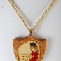 Vintage 1970's Ronny Patriotic USA Necklace Jewelry Pouring Stars