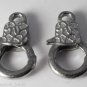 Vintage Set of 2 Large Silver Plated Metal Lobster Claw Clasps Jewelry Making