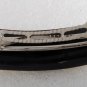 Vintage Hair Barrette Gold Tone Metal Plastic Black Edge Accessorie