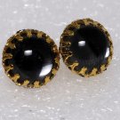 Vintage Liquid Crystal Stone Earrings Pierced Ears