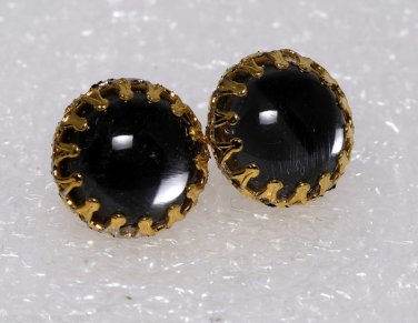 Vintage Liquid Crystal Stone Earrings Pierced Ears