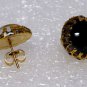 Vintage Liquid Crystal Stone Earrings Pierced Ears