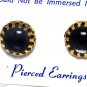 Vintage Liquid Crystal Stone Earrings Pierced Ears