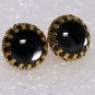Vintage Liquid Crystal Stone Earrings Pierced Ears
