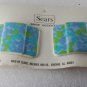 Vintage Sears Shoe Accents Shoe Clips Pair Blue Green High Center