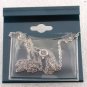 Vintage Made in USA Manatee Necklace Silver Metal New On Card Jewelry
