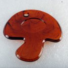 Vintage Brown Plastic Mushroom Tortoise Brown Large Pendant