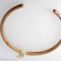 Vintage Collectible Wood Grain 1970's West Germany Choker Plastic Necklace