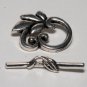 Vintage Silver Leaf Vine Toggle Clasp Jewelry Making