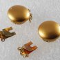 Vintage 3 STrand Pinch Clasp Gold Metal Jewelry Finding Pair