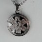 SILVER TONE MEDICAL ALERT NECKLACE JEWELRY 24" CHAIN LIFE SAVER