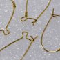 Vintage Set of 4 Gold Kidney Wire Ear Wire Jewelry