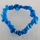 Gorgeous Blue Dyed Howlite Gem Stretchy Elastic Bracelet Jewelry