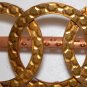 Vintage 60's Large Metal Circle Riviera Hair Barrette