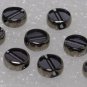 Vintage Purple Glass Silver Beveled Glass Beads 8