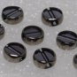 Vintage Purple Glass Silver Beveled Glass Beads 8