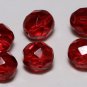 Vintage Glass Red Faceted Round Bead Findings 6